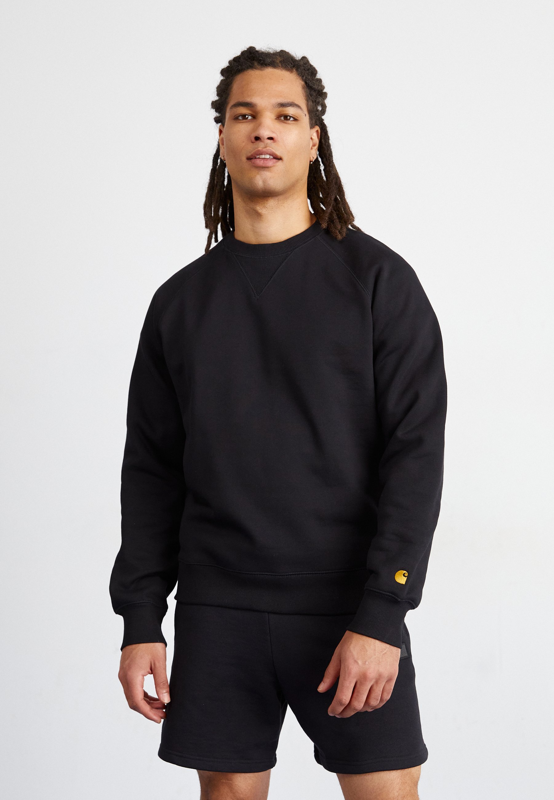 Carhartt WIP CHASE - Majica s kapuljačom - crna/zlatna