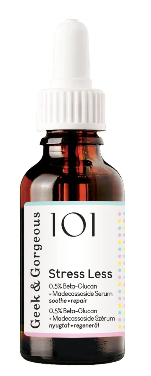 Geek & Gorgeous Stress Less Regenerujące serum z Beta-Glukanem i Madekasozydem 0,5%