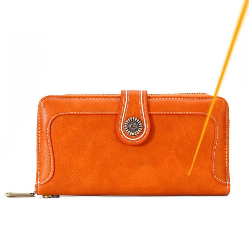 Portefeuille en cuir pour femme avec nom gravé, portefeuille long, porte-cartes de crédit, fermeture éclair, bandoulière, compatible iPhone