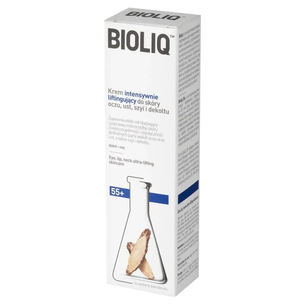 Bioliq 55+ Krem intensywnie liftingujący do skóry oczu, ust, szyi i dekoltu