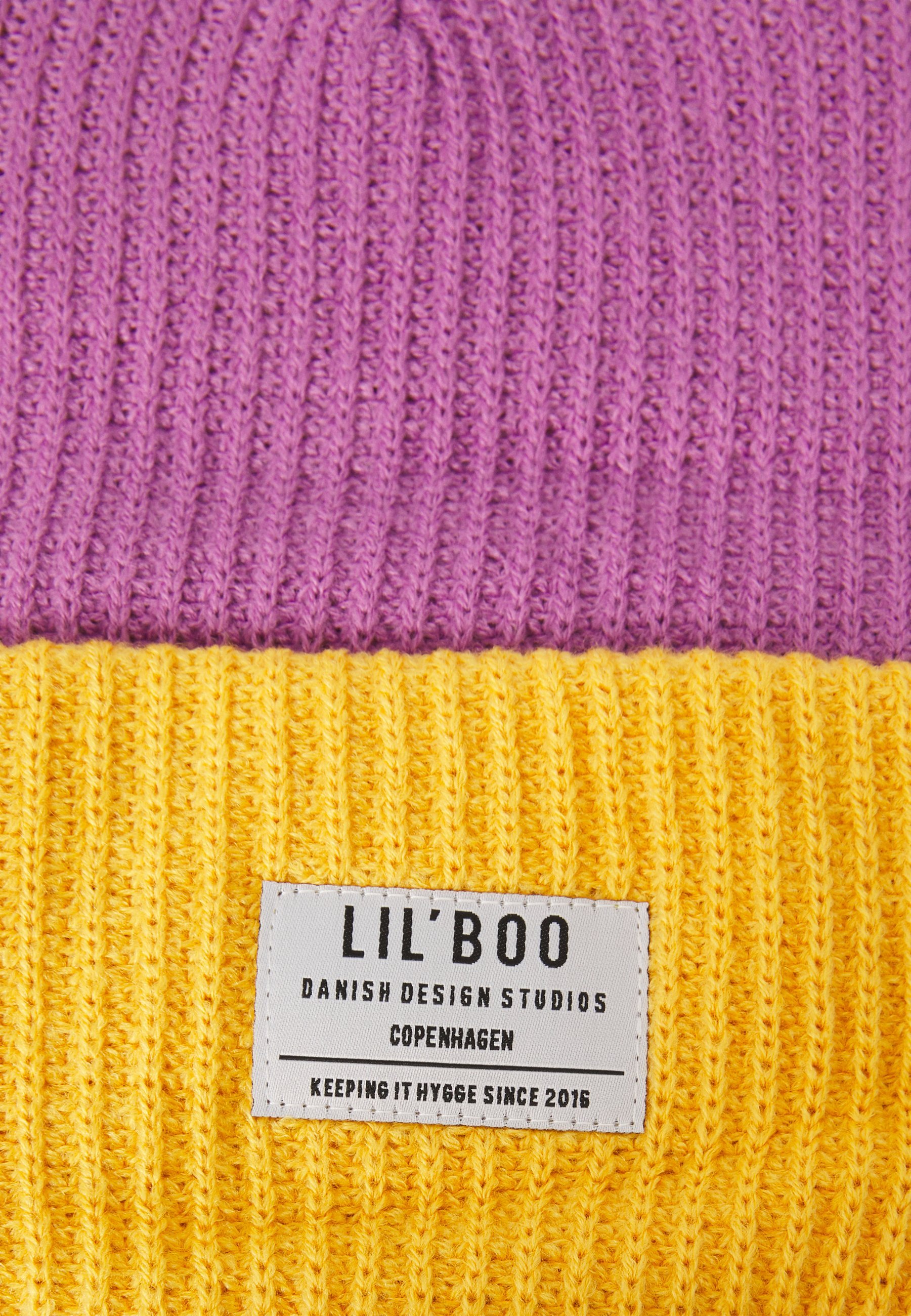 Lil'Boo BLOCK HYGGE BEANIE UNISEX - Mütze - lila/gelb