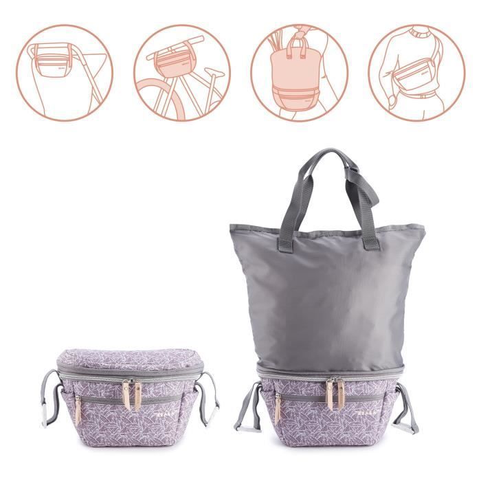 Gite nella giungla di Biarritz con la borsa per pannolini Béaba