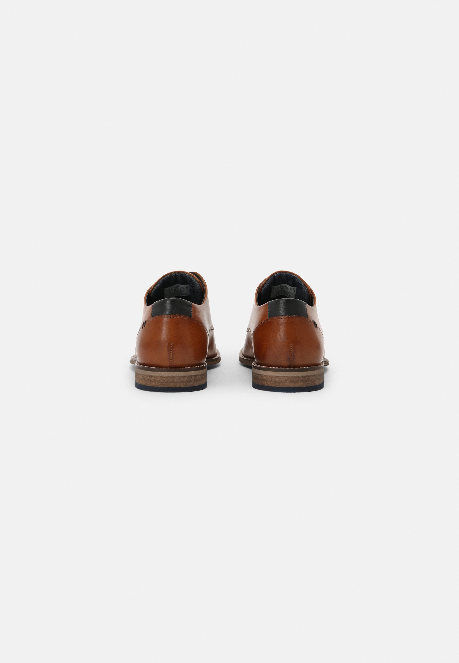 Pier One LEATHER - Eleganckie sznurowane półbuty - koniak