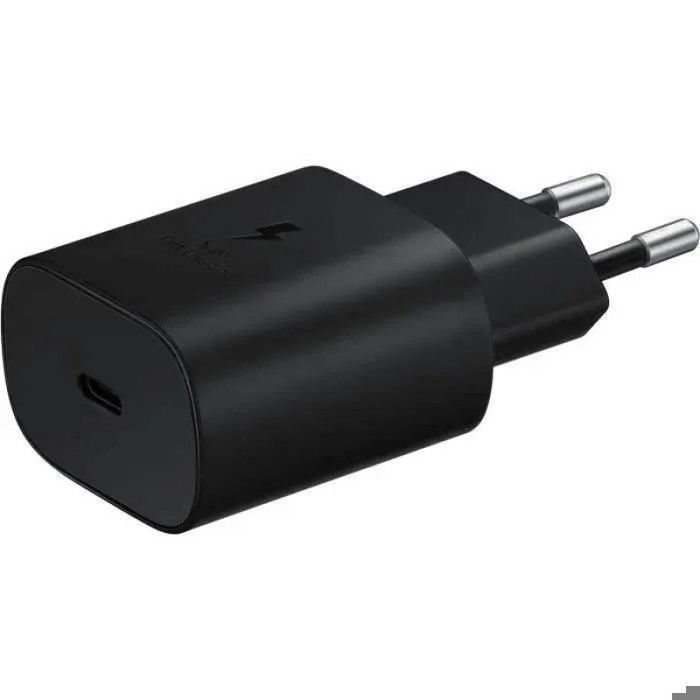 Cargador rápido de 25 W - Para smartphones Samsung Galaxy - Negro (Cable no incluido)