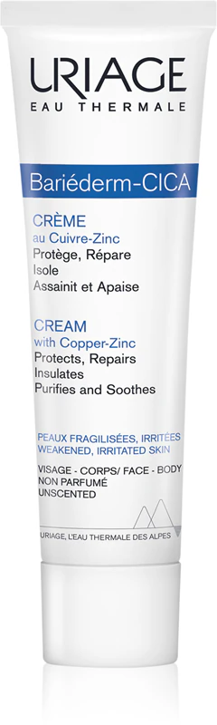 Uriage Bariéderm Cica-Cream com creme reparador de cobre e zinco contendo cobre e zinco com pantenol