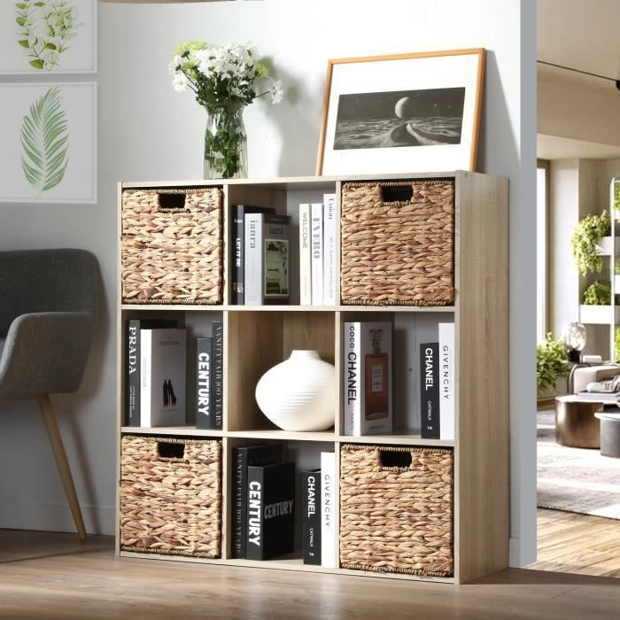 Mueble de almacenamiento contemporáneo COMPO con acabado en roble - 92 cm de ancho