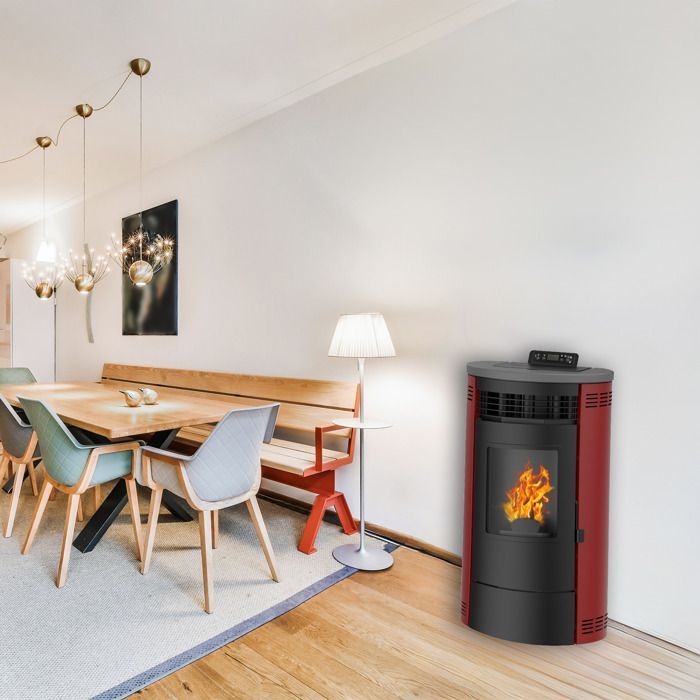 Estufa de pellets Air Flavia de 9,5 kW, Bordeaux Sannover