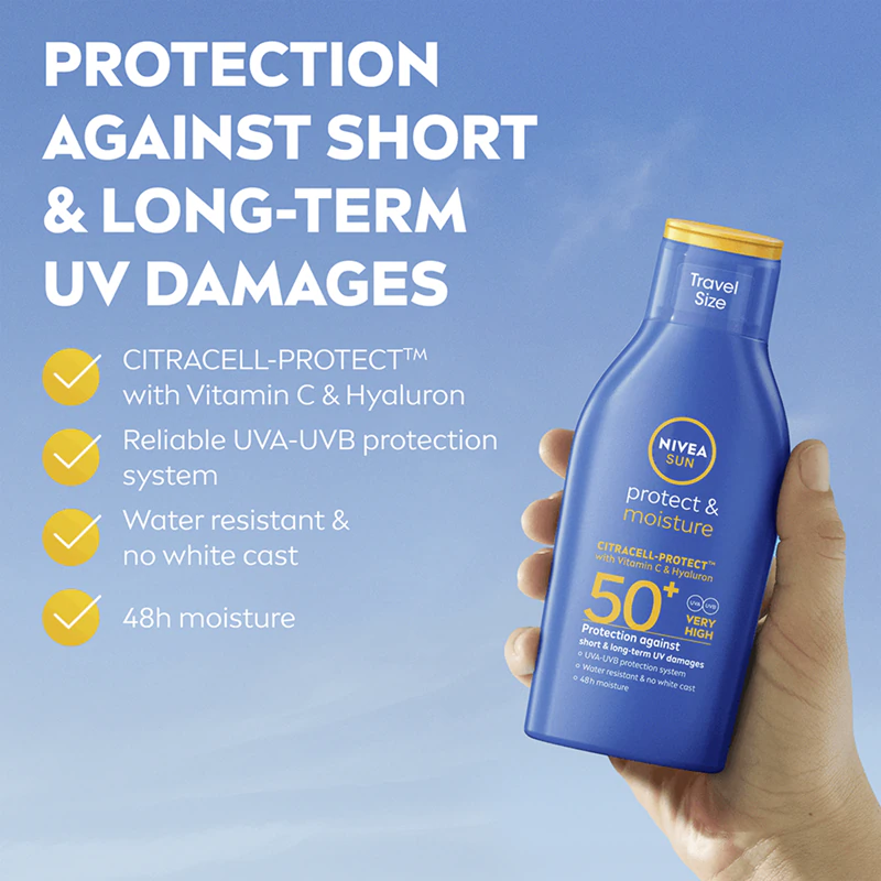 NIVEA SUN Protect & Moisture hydraterende zonnebrandcrème SPF 50+