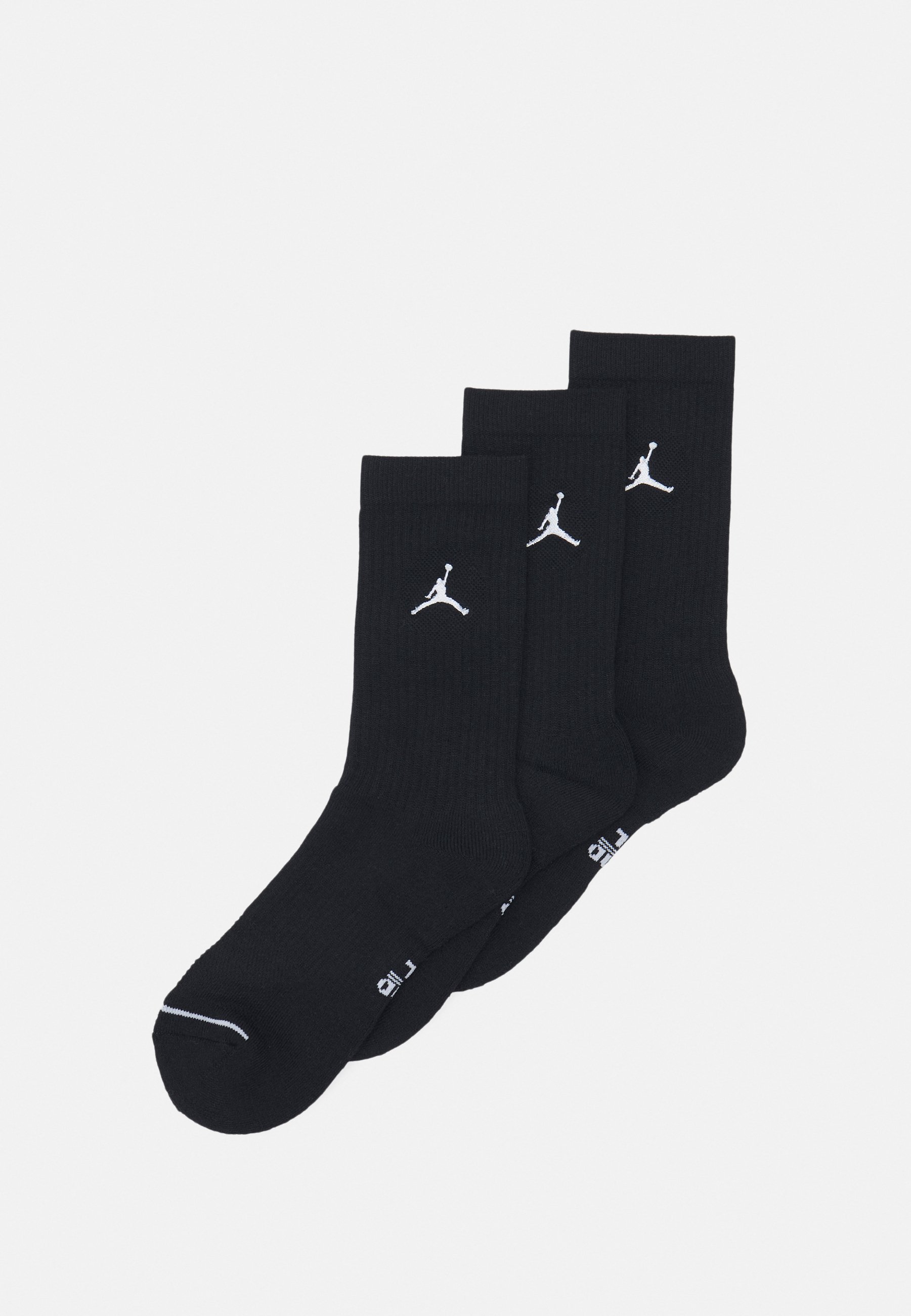 Jordan EVERYDAY CUSH CREW 3 PACK UNISEX sportinės kojinės - juodos/baltos