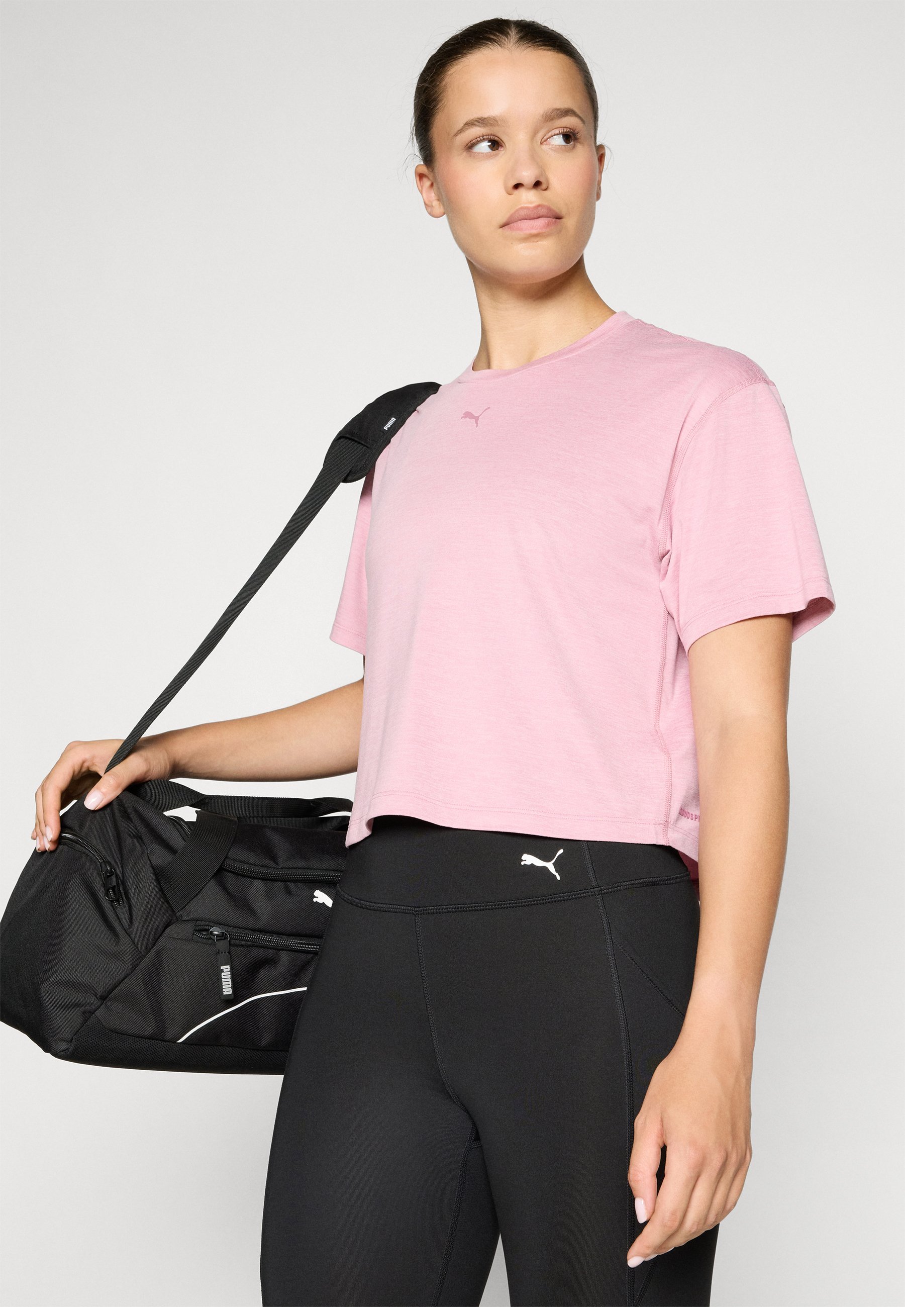 Puma RELAXED TEE - Sport T-shirt - roze gemêleerd
