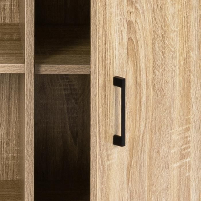 Credenza a 2 ante IDMARKET DETROIT da 100 cm con ripiani dal design industriale (codice componente 15343)