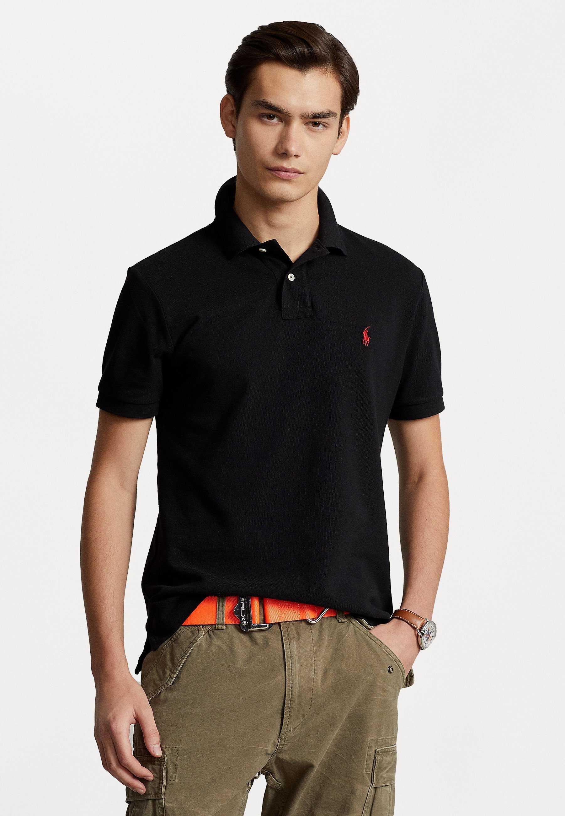 Polo Ralph Lauren Slim Fit Poloshirt - Poloshirt - zwart