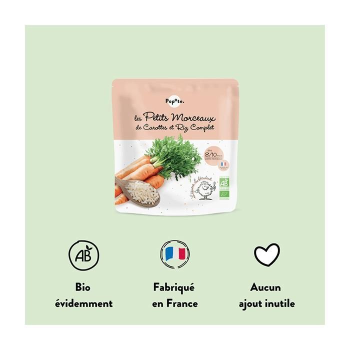 Popote (kleine stukjes wortel en volkoren rijst) 190 g