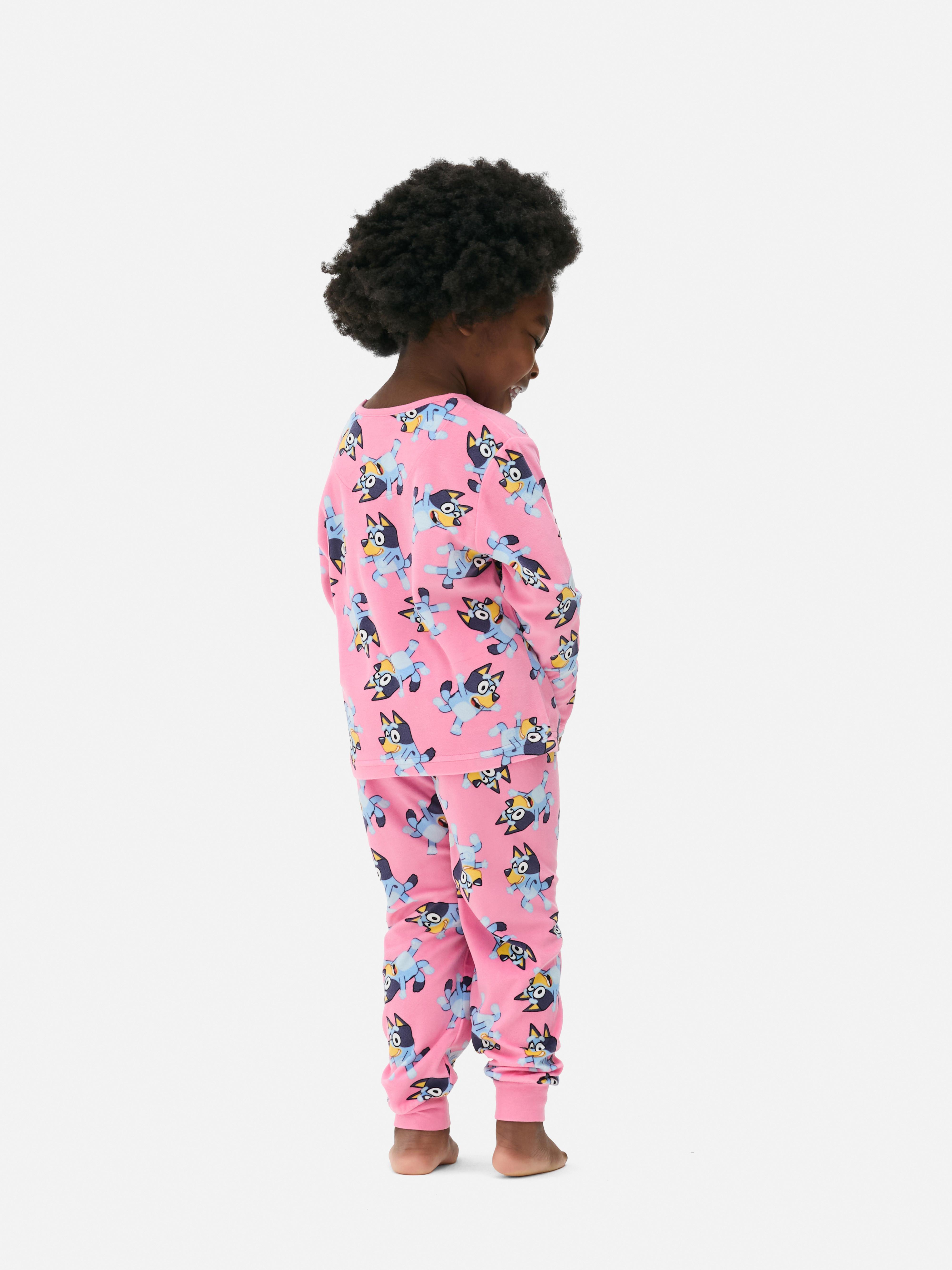 Bluey Velours-Pyjama Langer Pyjama aus weichem Veloursstoff mit Bluey-Motiv