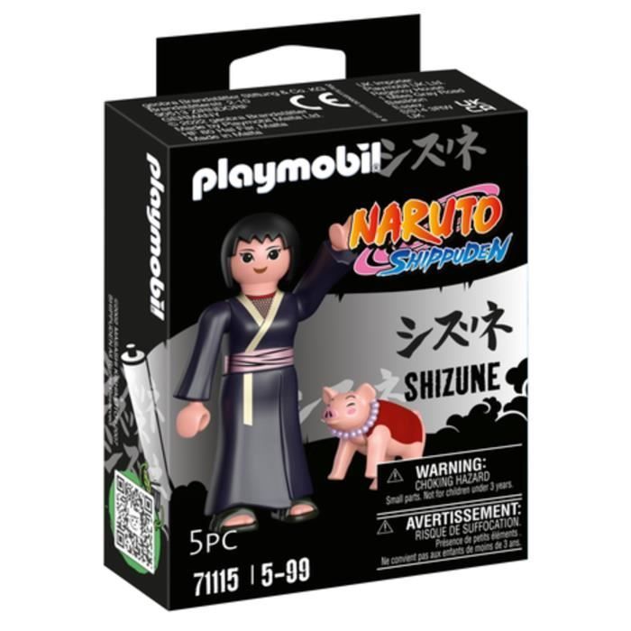 PLAYMOBIL - 71115 - Shizune - Naruto Shippuden - Figura de Kunoichi con el tío cerdo