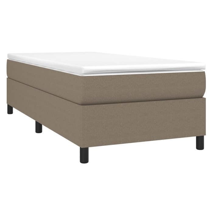 Estructura de cama con colchón - Maison Exclusive - Color topo - 90x200 cm - Máxima relajación