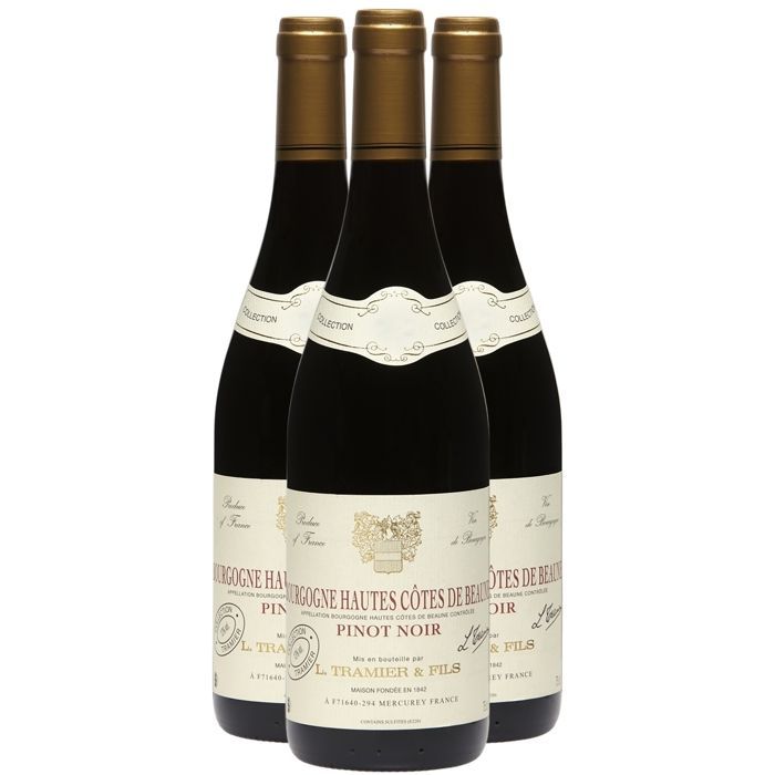 Maison Tramier Bourgogne Hautes Côtes de Beaune Pinot Nero 2024 - Vino rosso di Borgogna (3x75cl)