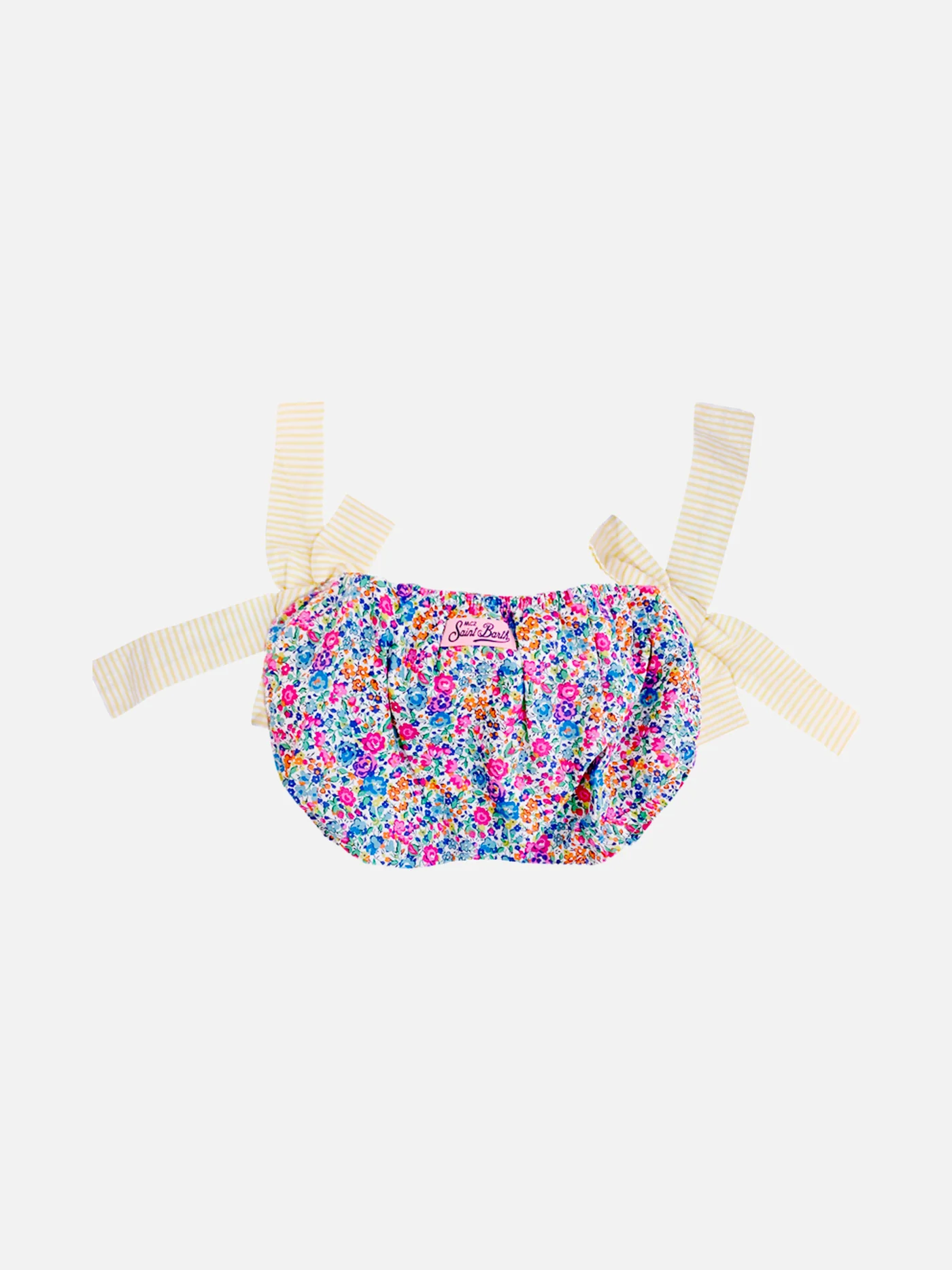 Slip da bagno da bambina con stampa fiori Liberty e fiocchi | EDIZIONE