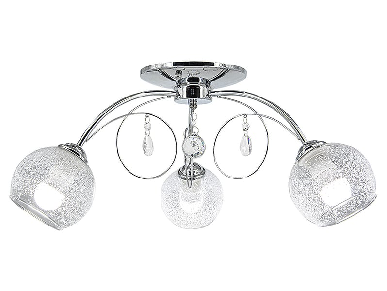 Lampa sufitowa Carmen 3-punktowa metalowa srebrna