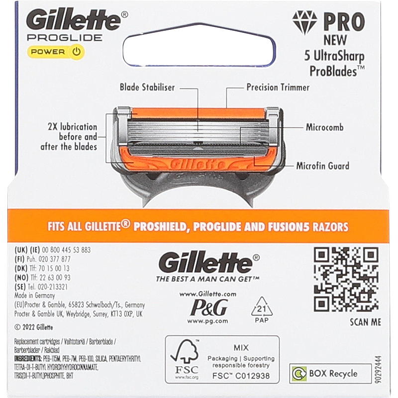 Gillette Gillette-blader 4-pakning Proglide Power