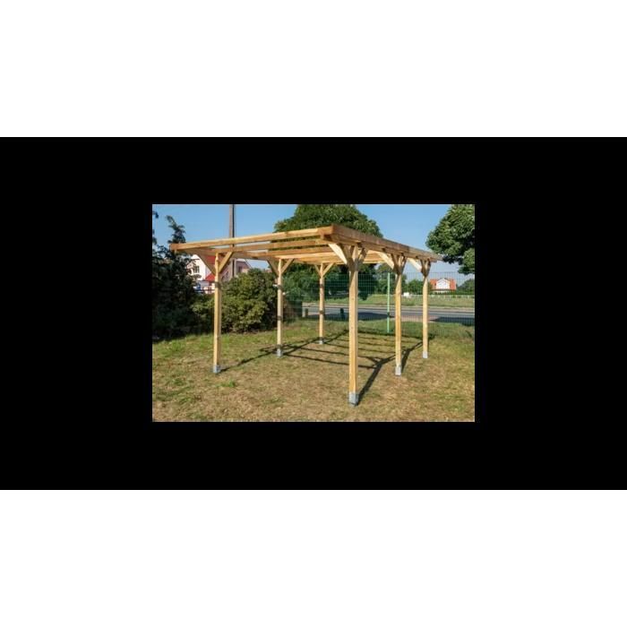 Cochera, cobertizo para coche 3,04 x 5,12 m - 15,57 m² - CAR16