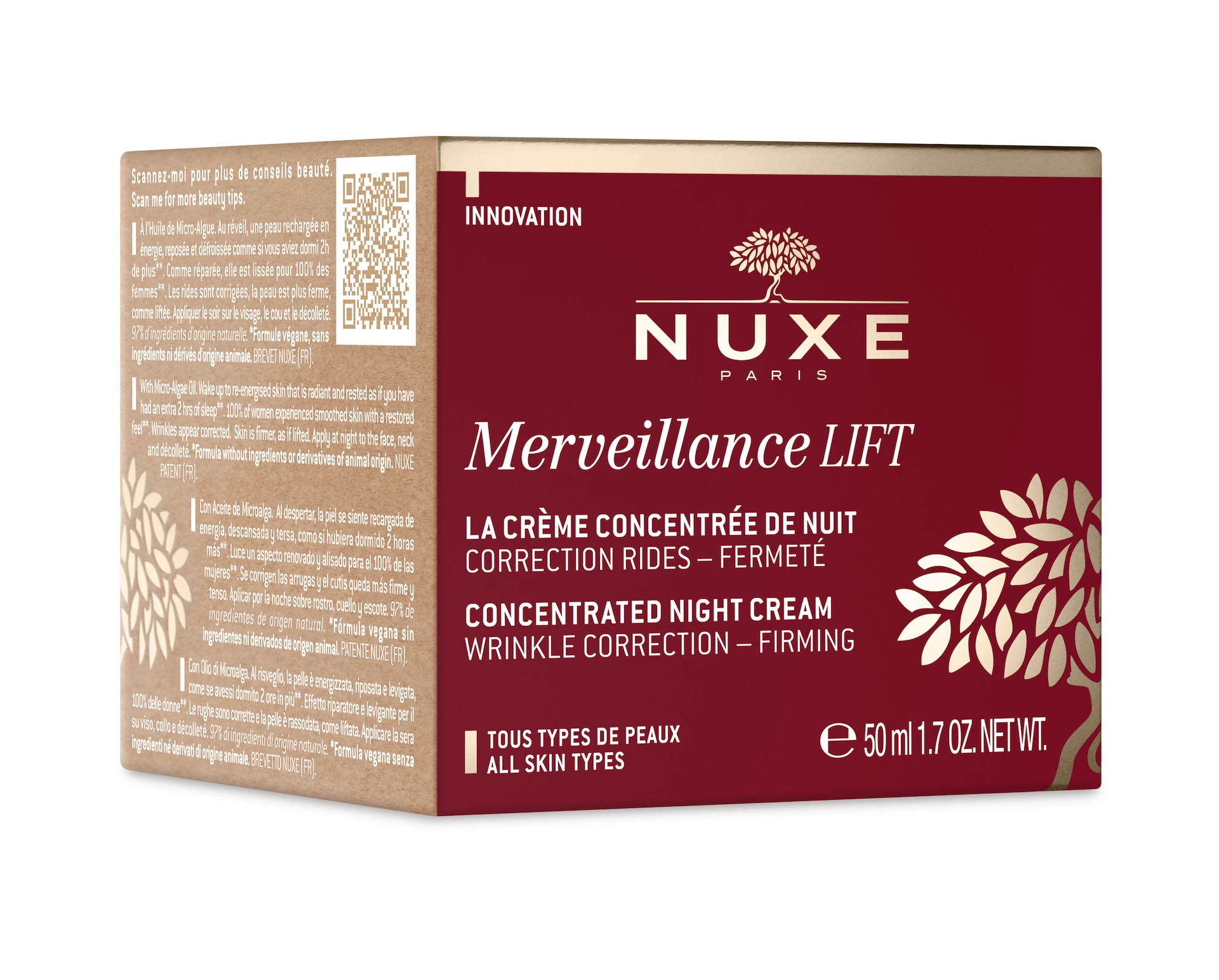 Merveillance LIFT Koncentrált Éjszakai Ránctalanító Krém 50 ml - NUXE