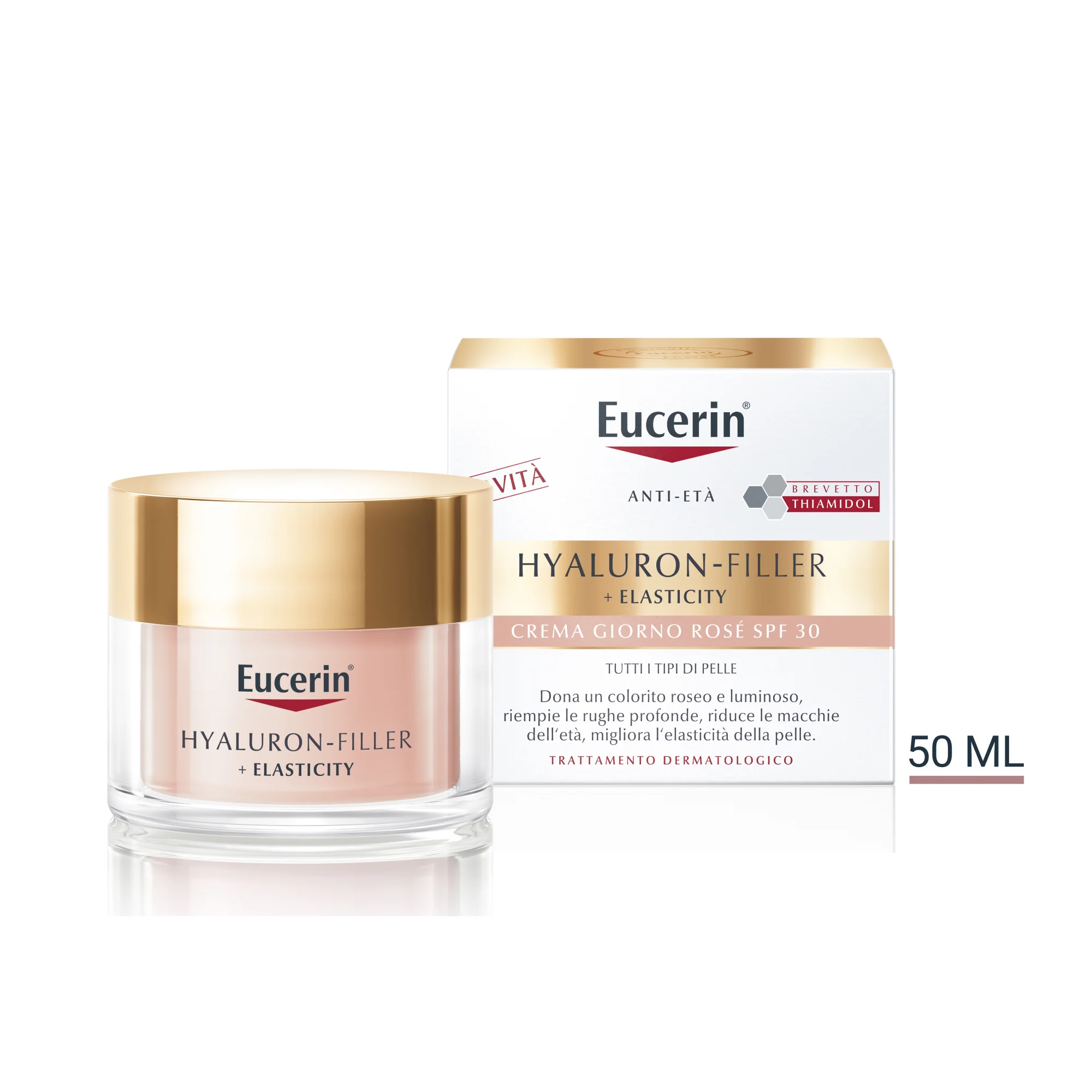 Hyaluron-Filler + Elasticity Hyaluron-Filler + Elasticity Crema Giorno Rosé SPF30 - Crema viso giorno antimacchie