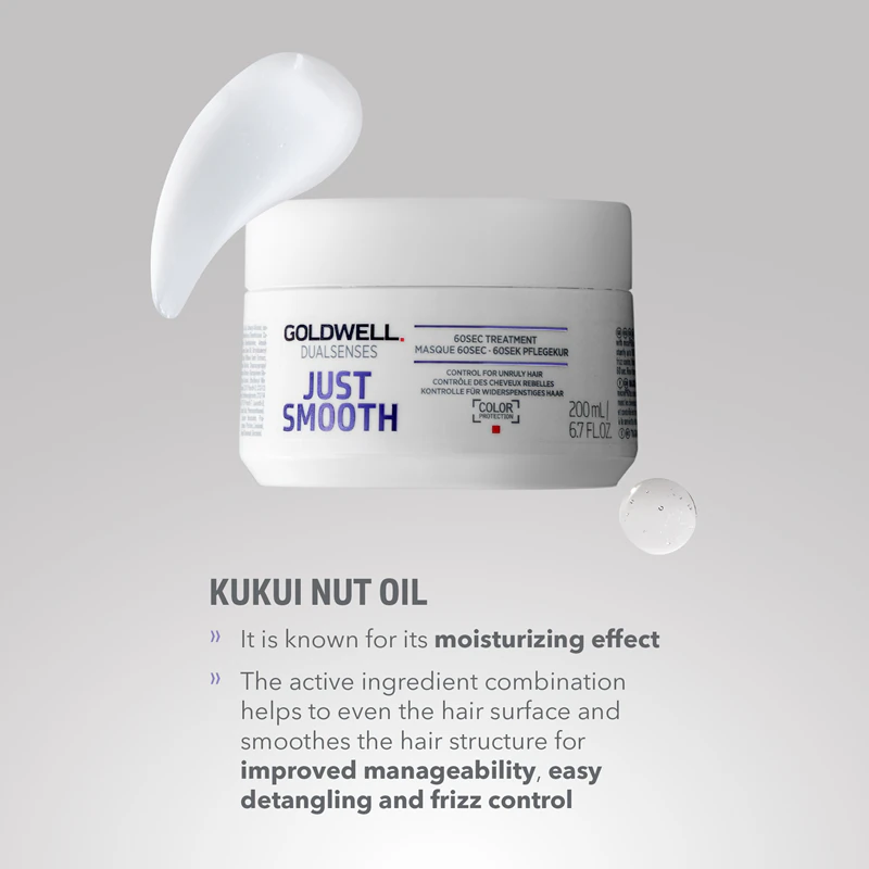 Máscara Alisadora Goldwell Dualsenses Just Smooth para Cabelos Difíceis de Pentear
