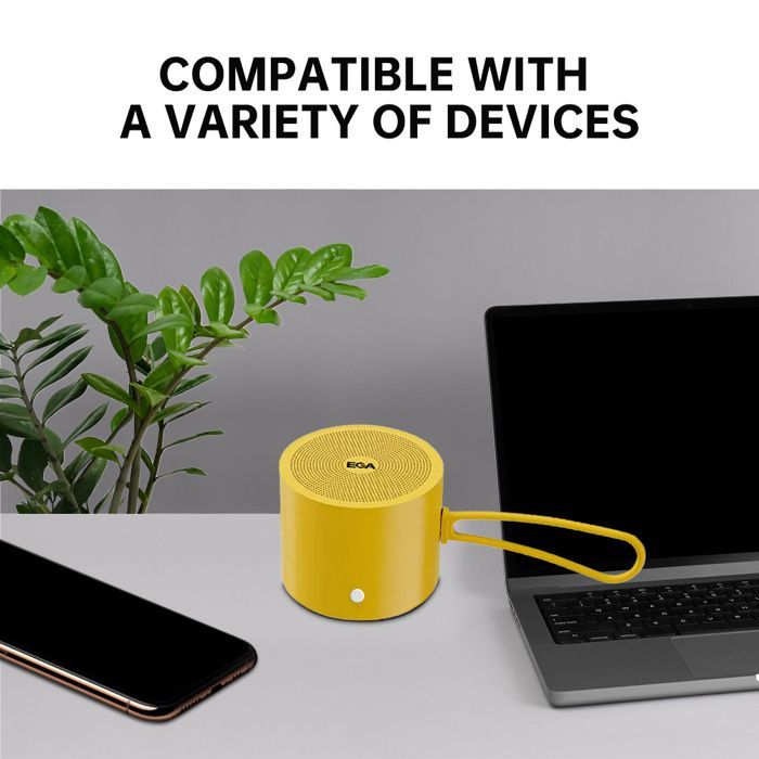 Enceinte Bluetooth Puissante Surround Stéréo 360 °Enceinte Portable sans Fil Jaune