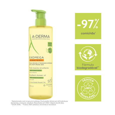 A-Derma Mykgjørende badeolje for tørr atopisk hud Exomega 750 ml 750 ml