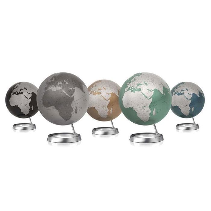 Globe terrestre design - LOFT ATTITUDE - Bleu argent - PVC et aluminium