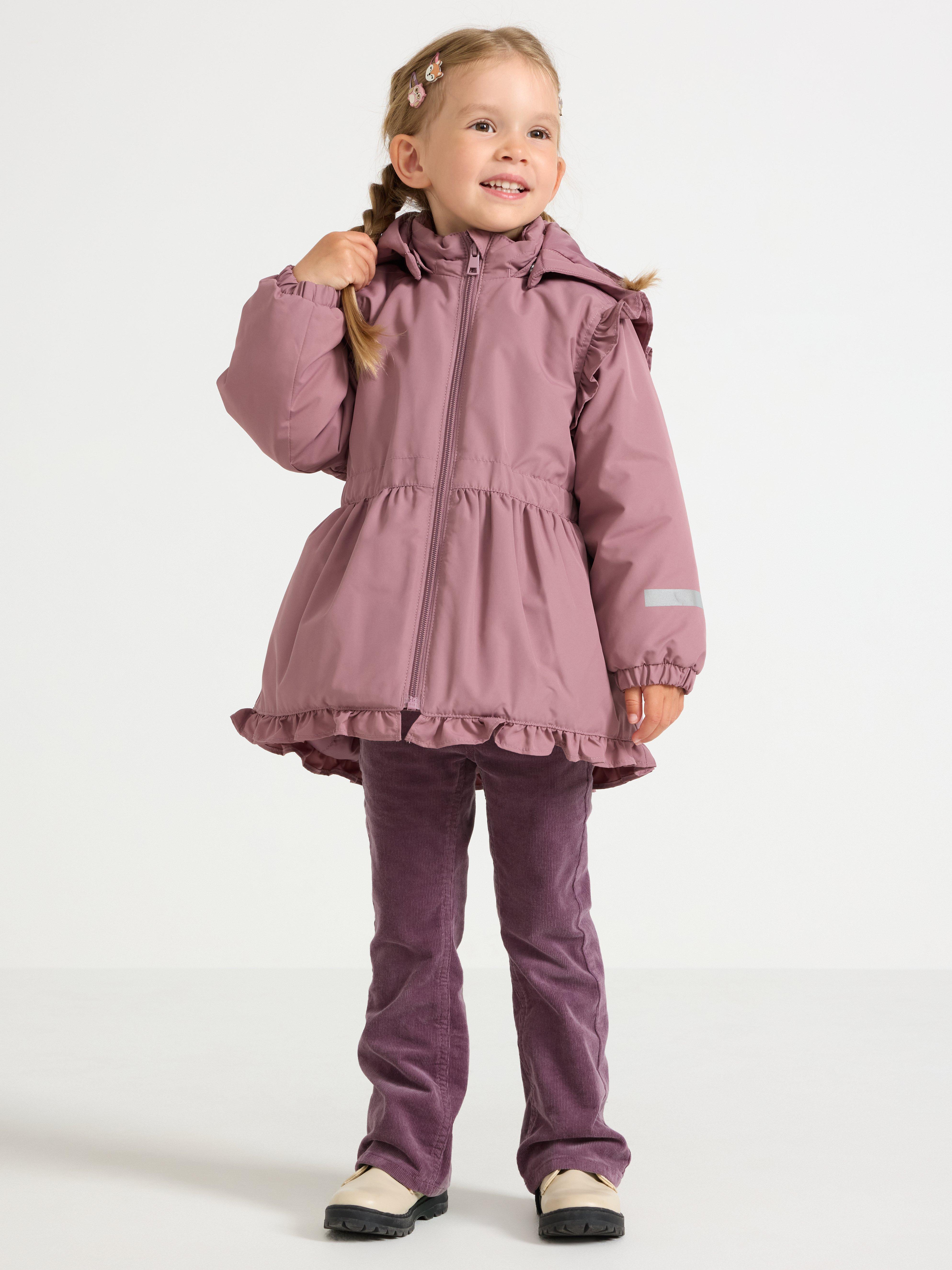 Prošívaná bunda s volánky Dusty Lilac