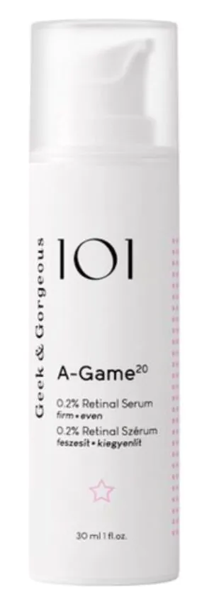 Geek & Gorgeous A-game 20 przeciwzmarszczkowe serum Z Retinalem 0,2%