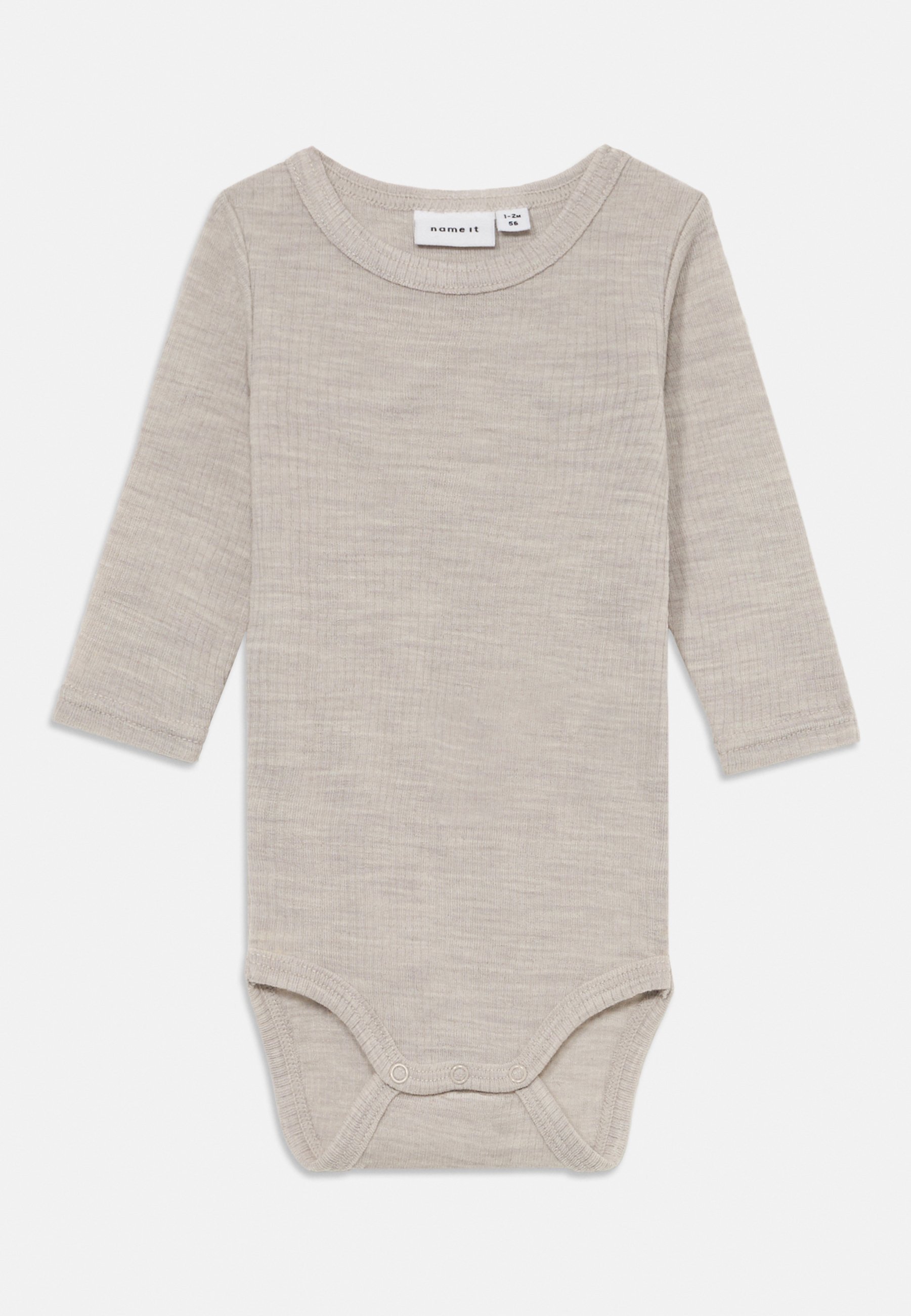 Noem het NBNWAX WOOL RIB BODY - Body - parelmoerwolk