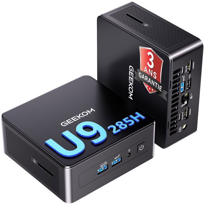 GEEKOM IT15 Mini PC IA Intel Core Ultra 9 285H (15e Gén) 32Go DDR5 & 1To SSD GPU WiFi 7 | 8K Windows 11 Pro
