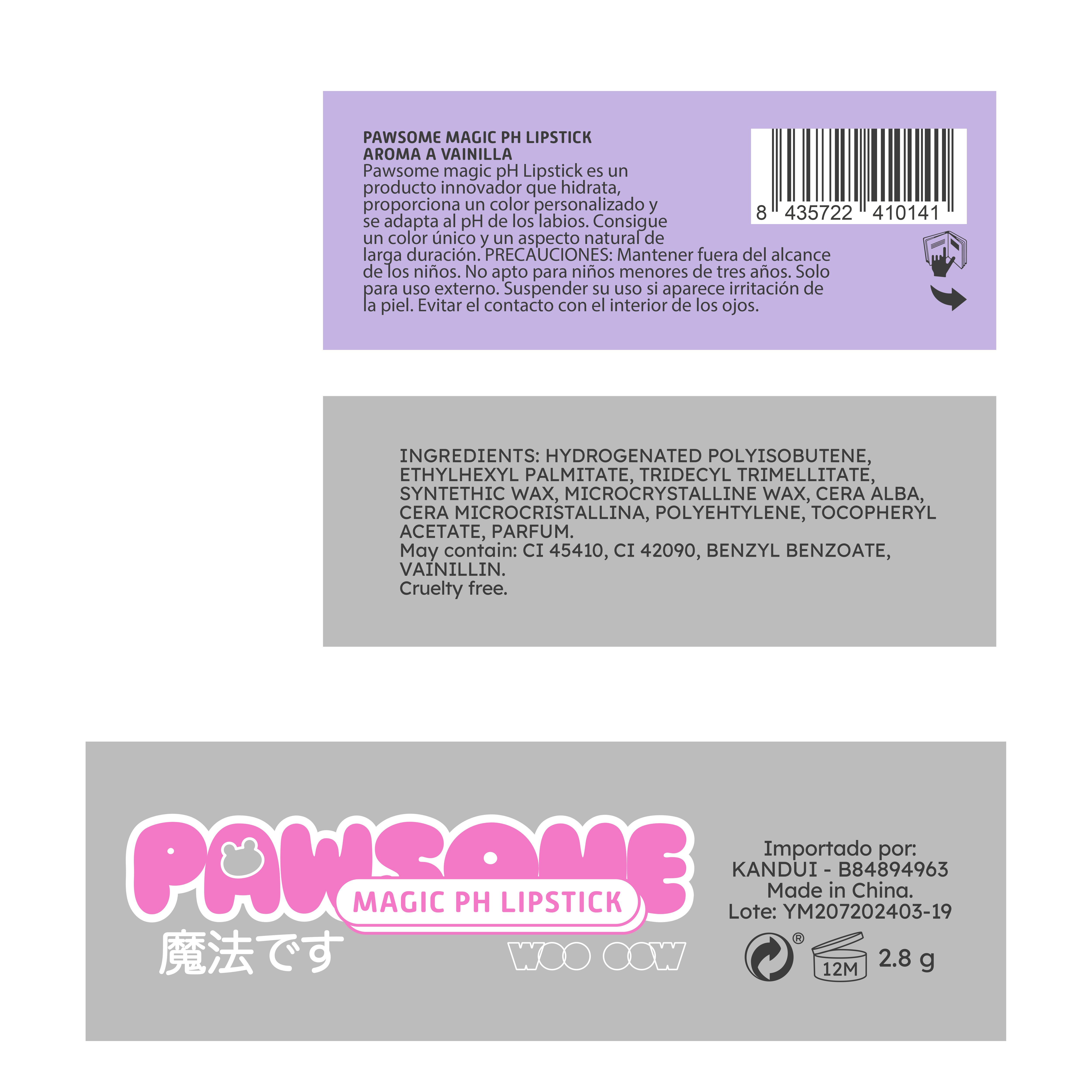 Pawsome Magic PH lūpu krāsa Lūpu krāsas
