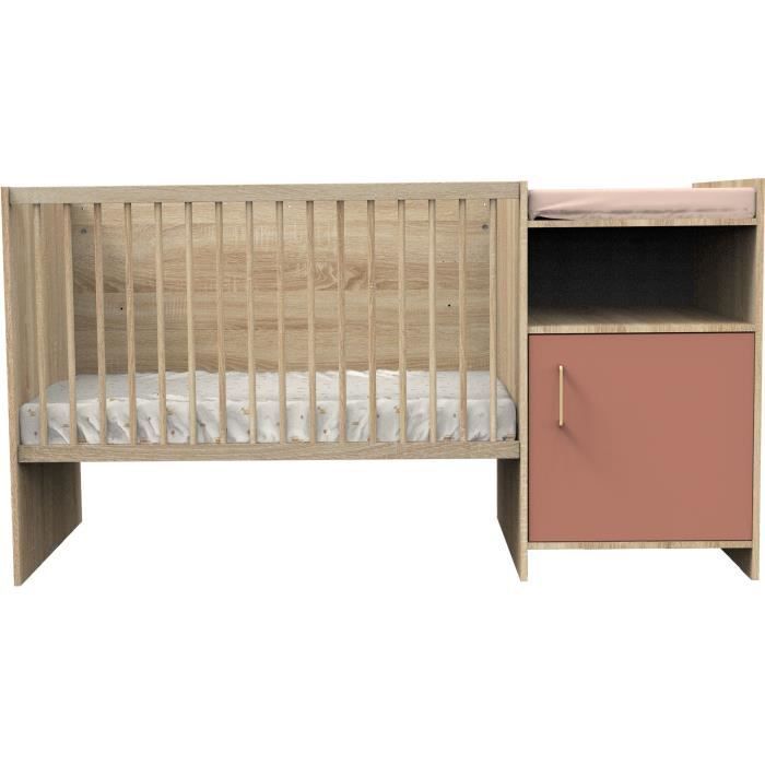 Cama convertible - 120 x 60 cm - Se convierte a 90 x 190 cm - CHARLIE - SAUTHON - Terracota
