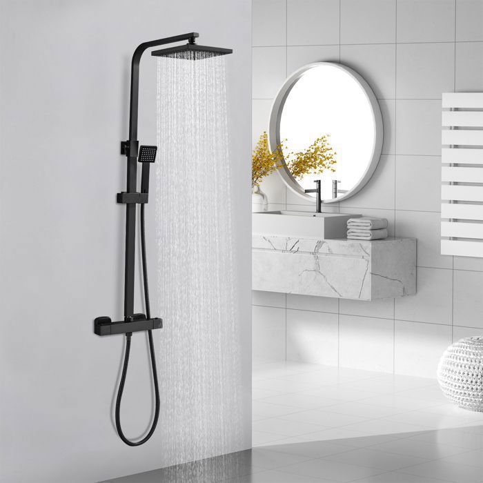 Colonna doccia termostatica - STANEW - STANEW - Ottone - Acciaio inossidabile - Altezza regolabile