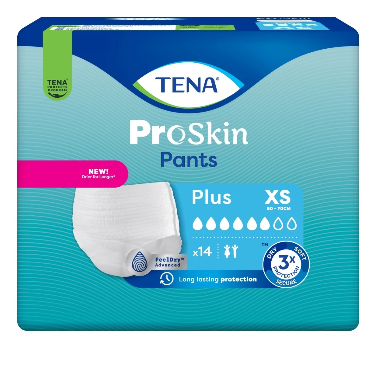 TENA Tena Pants Plus XS luiers, 14 stuks, voor incontinentie