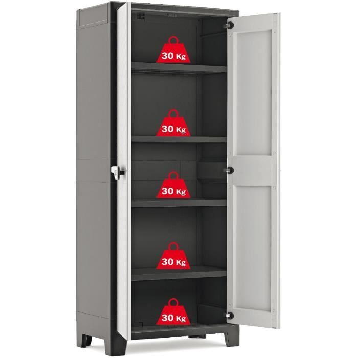 Tall cabinet - KETER - TITAN - 44 x 80 x 182 cm - Grey