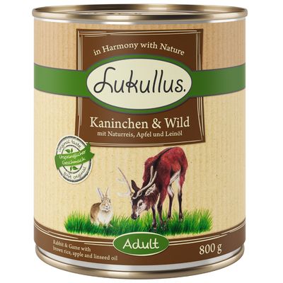 x 800 g Lukullus Naturalna Mokra Karma dla Psów - 5 + 1 Gratis!*