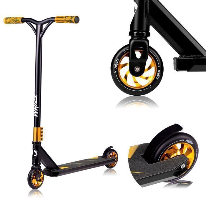 LIONELO Whizz Triksesparkesykkel - ABEC-9 - Styre i ett stykke - Svart/Gul