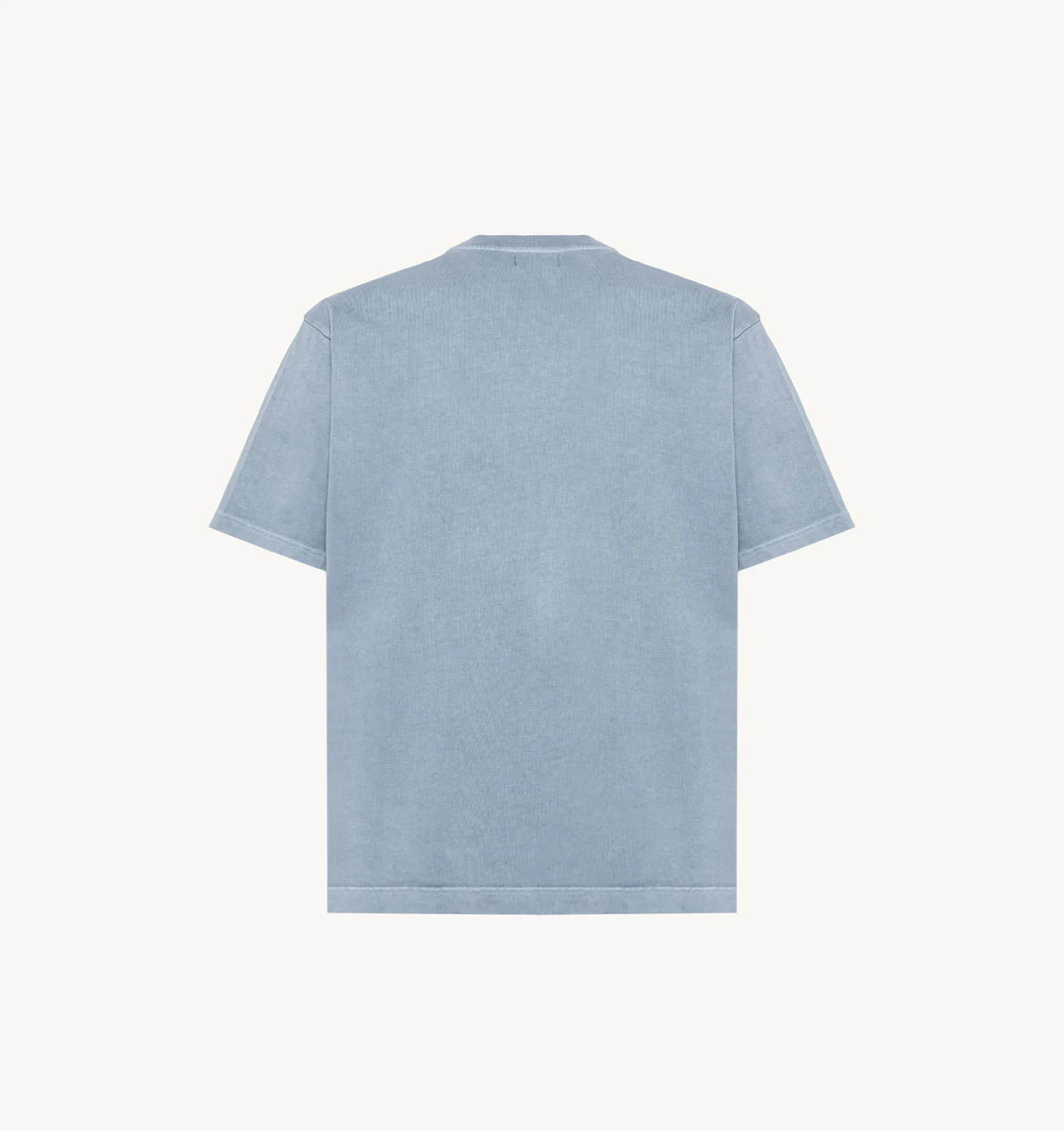 TRICOU ALBASTRU DIN JERSEY DE BUMBAC, CROIALĂ RELAXATĂ