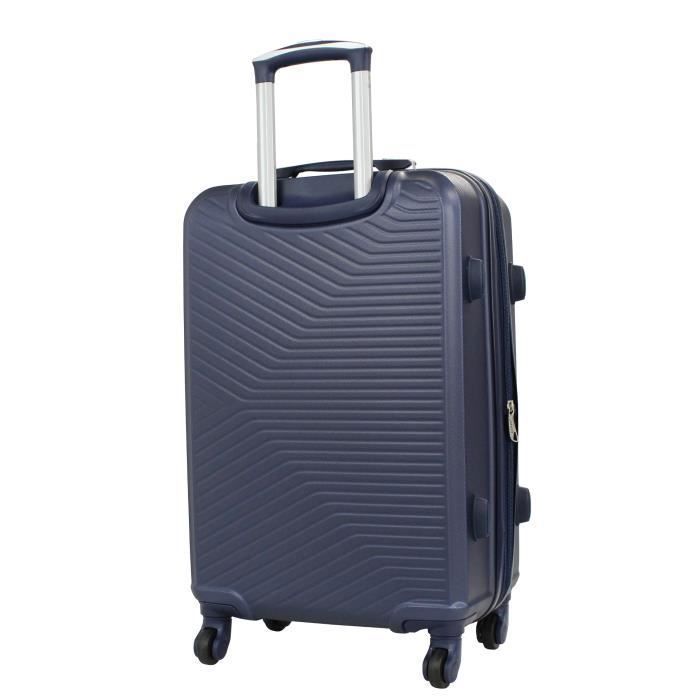 Maleta mediana Alistair - Colección Hierro - 4 ruedas - ABS ultrarresistente - Azul