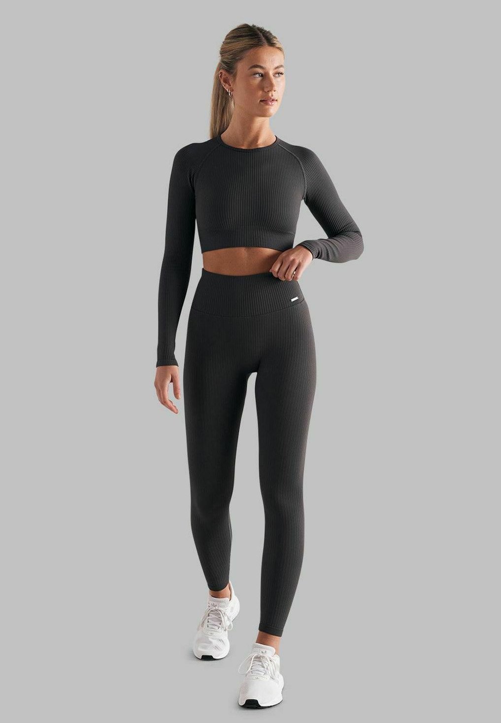 aim'n® RIBBED SEAMLESS - Leggings - schaduwgrijs