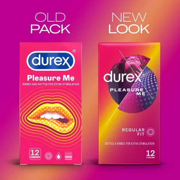 Preservativos Durex Pleasure Me Ribbed Regular Fit, paquete de 12 | Salud | Superdrug