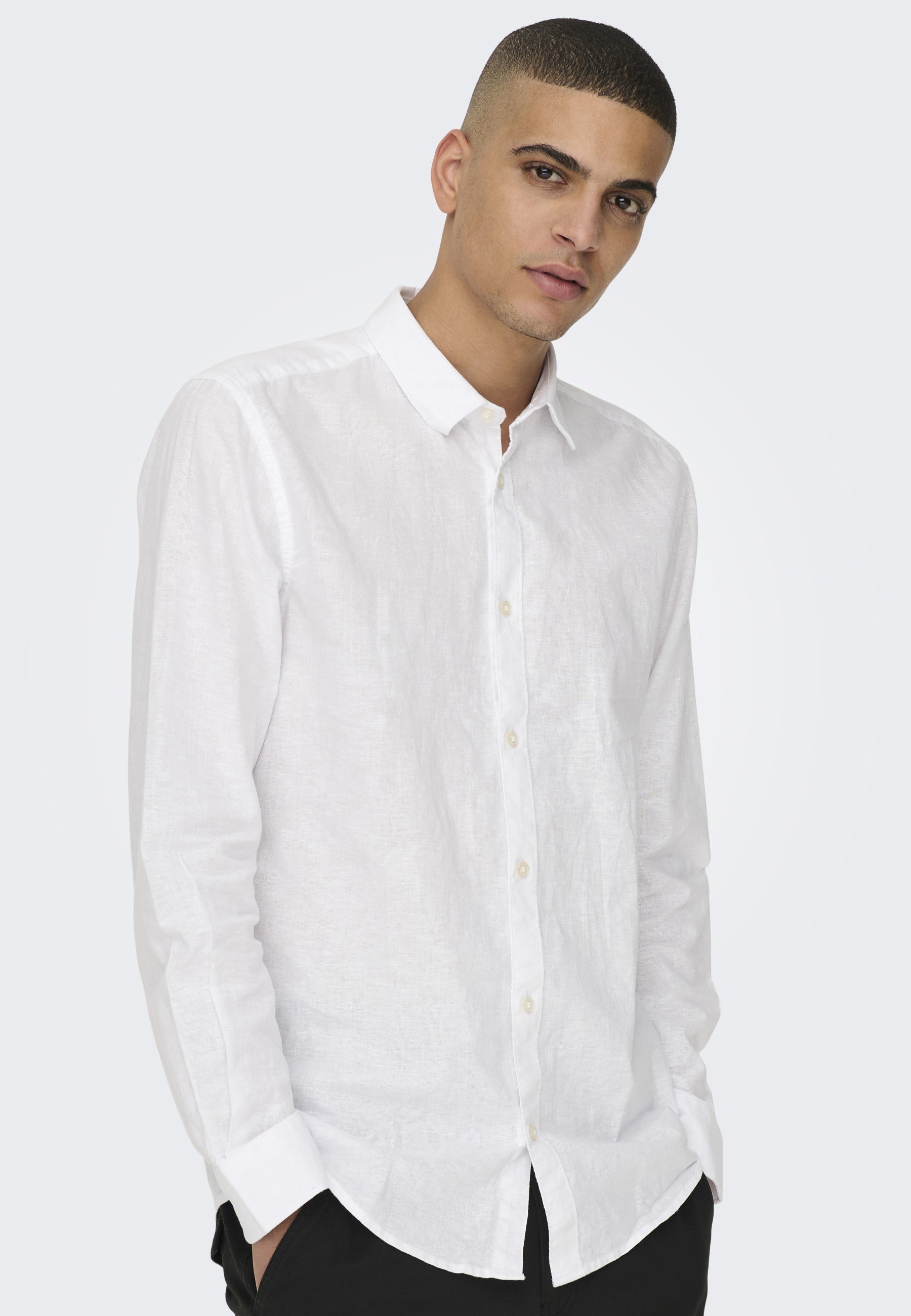 Only & Sons ONSCAIDEN SOLID SHIRT - Shirt - wit