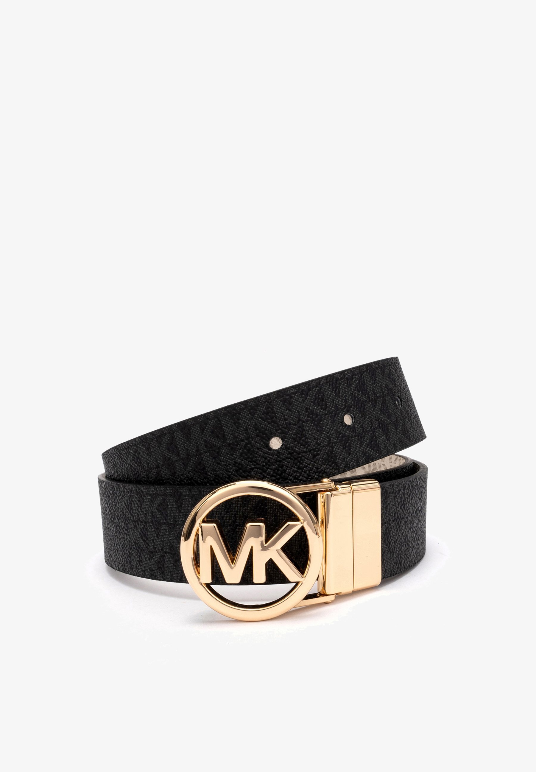 MICHAEL Michael Kors LOGO RIEM - Riem - zwart goud