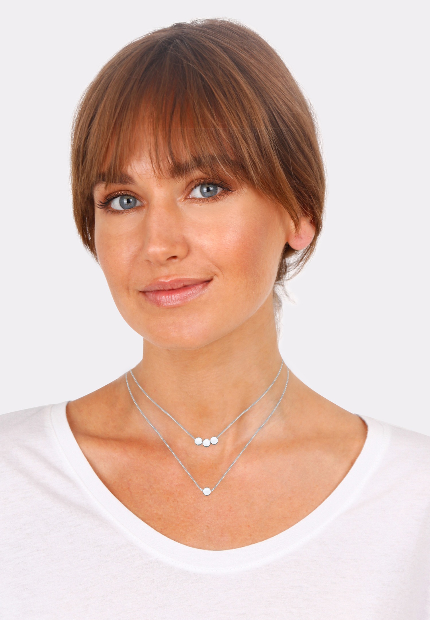 Elli Femme Paillettes Layer Look - (925/1000) Argent