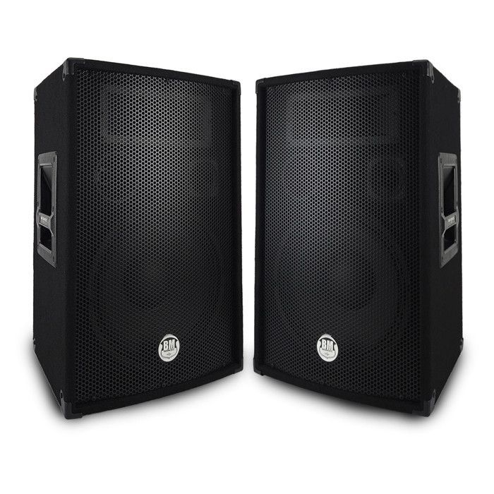 Coppia di altoparlanti bass reflex trapezoidali a 3 vie da 12